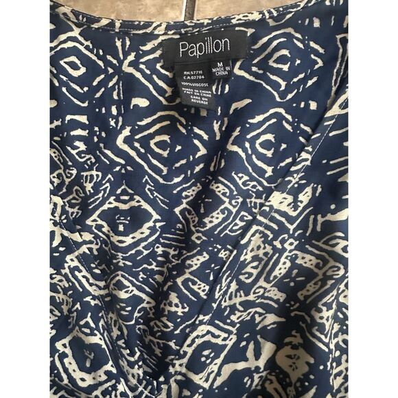 Papillon M Maxi Printed Tiered Dress V Neck - Picture 3 of 5